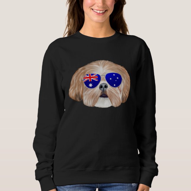 Sweatshirt OZ Flag Shih Tzu Dog Australia Pocket (Devant)
