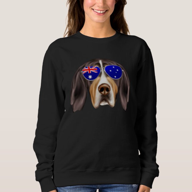 Sweatshirt OZ Flag Treeing Walker Coonhound Dog Australia Poc (Devant)