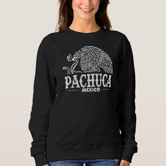 Sweatshirt Pachuca Mexique Aigle rétro Vintage désorganisé (Devant)