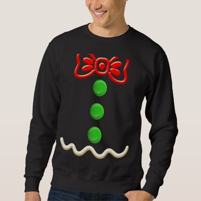 Sweatshirt Pain d'épice Homme Costume Enfants Cookie Christma (Devant)
