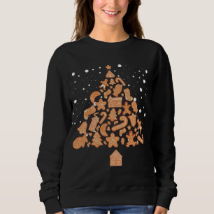 Sweatshirt Pain d'épices Cookies Arbre de Noël Pain d'épices