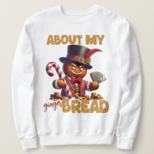 Sweatshirt Pain d'épices Homme drôle Noël rouge