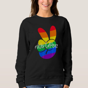 Sweatshirt Paix 2022 Paix mondiale Unité internationale Amour