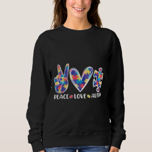 Sweatshirt Paix Amour Autisme Autisme Soutien Autisme Cute Au