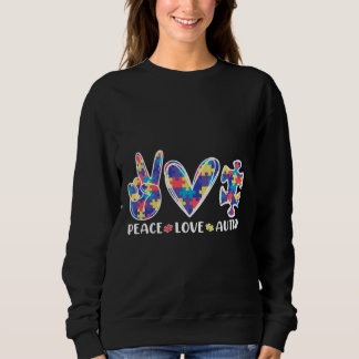 Sweatshirt Paix Amour Autisme Autisme Soutien Autisme Cute Au