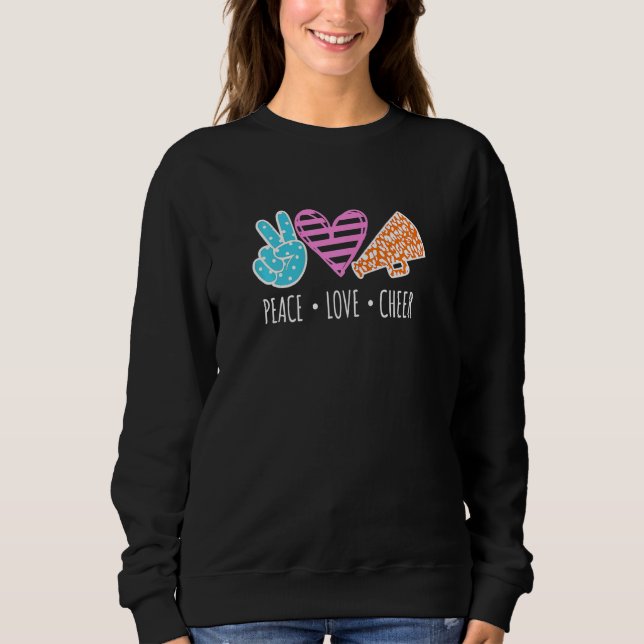 Sweatshirt Paix Amour Joie Cheerleader Filles Adolescentes Ch (Devant)