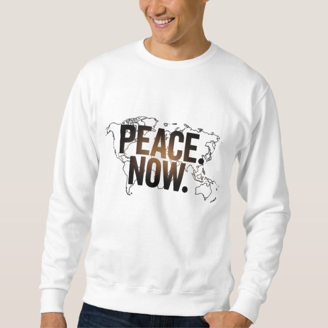 Sweatshirt "PAIX. MAINTENANT." T-shirt Global Map (Devant)