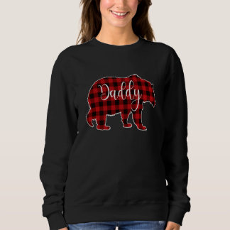 Sweatshirt Pajam famille de bisons à aire carrée rouge