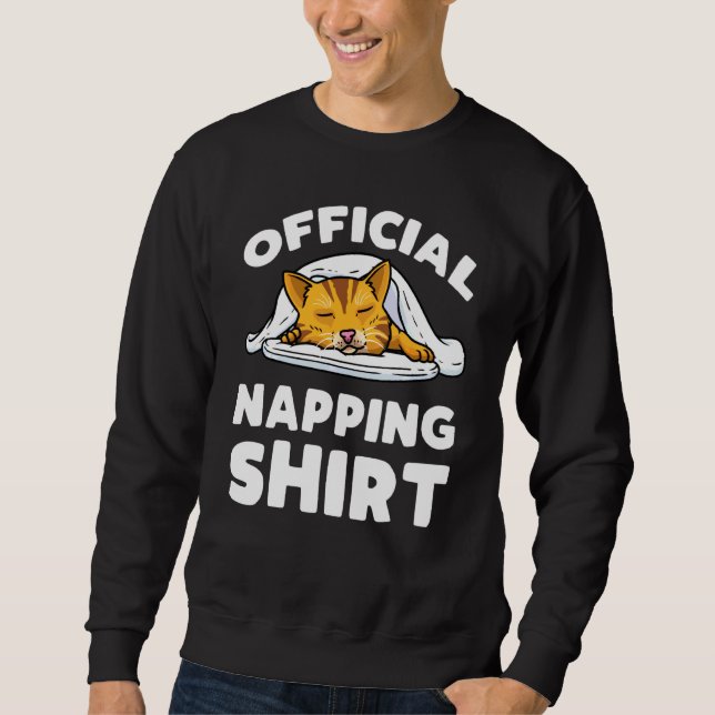 Sweatshirt Pajama couché officiel de chat Napping de chat (Devant)