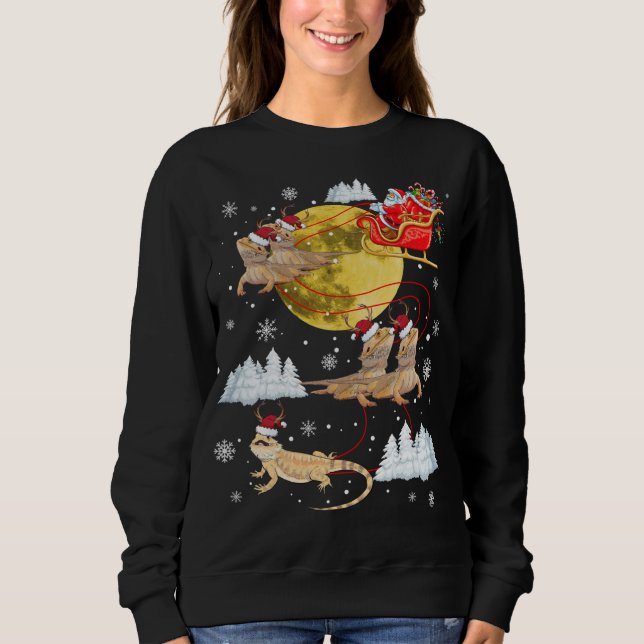 Sweatshirt Pajama de Noël des rennes de dragon à poils Père N (Devant)