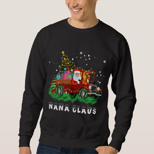 Sweatshirt Pajama de Noël famille Camion Rouge Noël de Noël d (Devant)