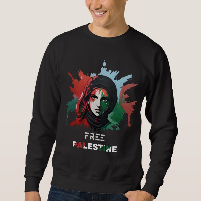 Sweatshirt palestine libre (Devant)
