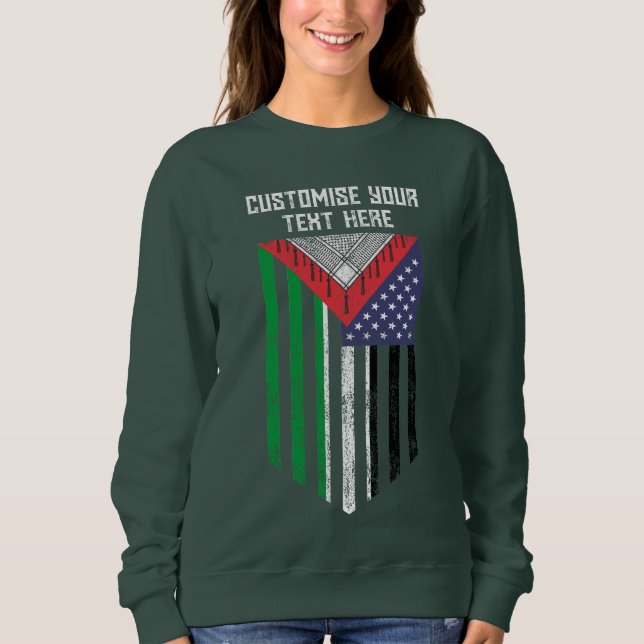 Sweatshirt palestinien américain - Drapeau palesti (Devant)