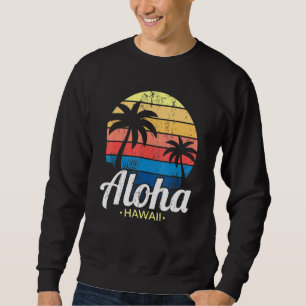 Sweatshirt Palmiers tropicaux d'été hawaïen Aloha H