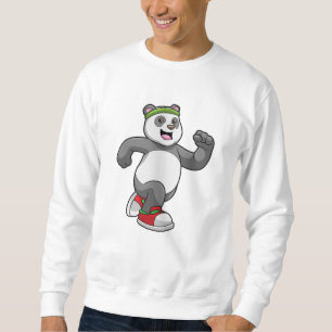 Sweatshirt Panda à courir avec bandeau