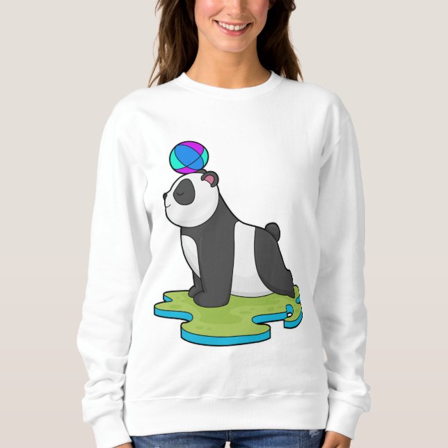 Sweatshirt Panda at yoga (Devant)