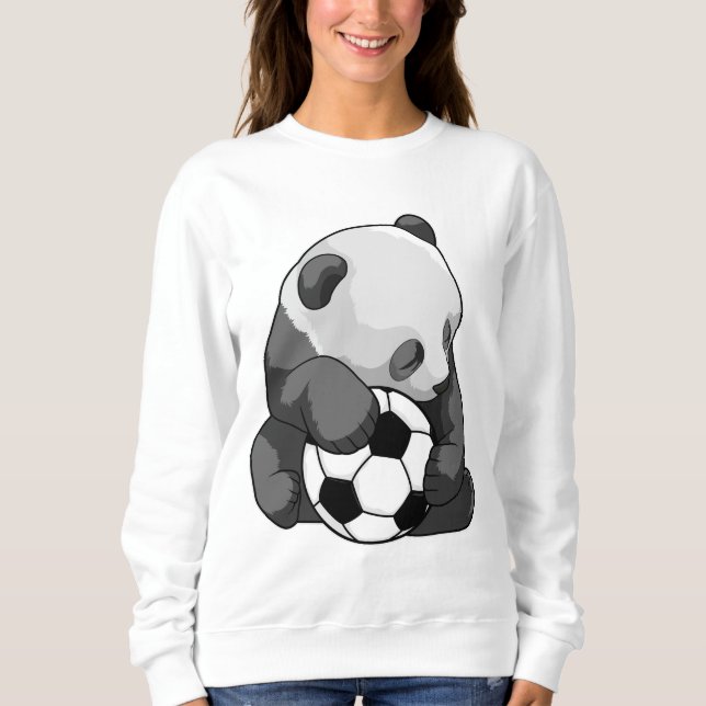 Sweatshirt Panda avec balle de football (Devant)
