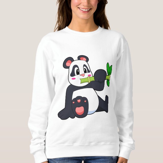 Sweatshirt Panda avec bambou (Devant)