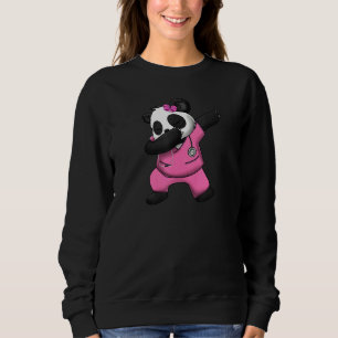 Sweatshirt Panda Bear Scrub Suit Dabbing Girl Love Awesome
