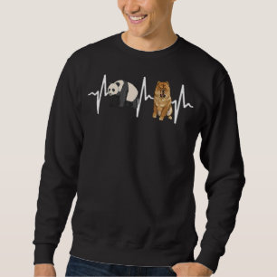 Sweatshirt Panda Chow Chow Heartbeat Chien