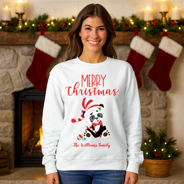 Sweatshirt Panda Claus Noël familial (Créateur téléchargé)