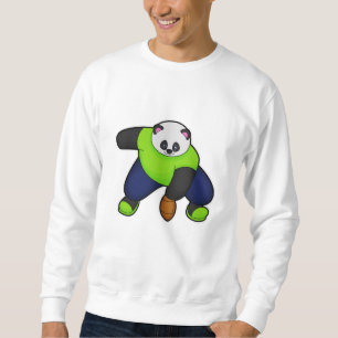 Sweatshirt Panda comme joueur de football avec football