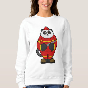 Sweatshirt Panda comme pompier avec tuyau