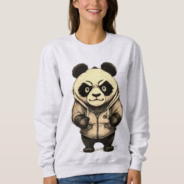 Sweatshirt Panda en colère Cute animal design (Devant)
