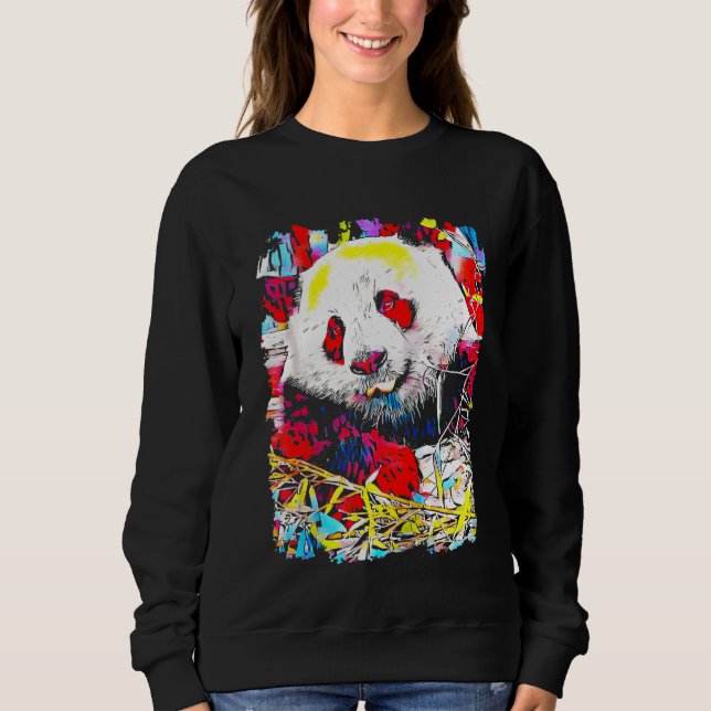 Sweatshirt Panda Pop Art (Devant)