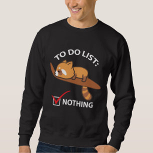 Sweatshirt Panda rouge de sommeil - drôle pour faire la list