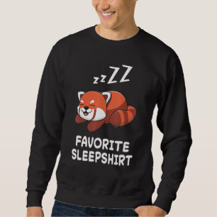Sweatshirt Panda roux Pandas Font Dormir Sommeil Pyjama Pyjam