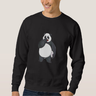 Sweatshirt Panda Yawning Sleepy Surpris Inquiète Fatigué Chin