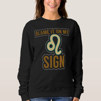 Sweatshirt Panneau Leo Zodiac Faits Citation Lion Horoscope A