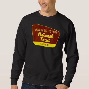 Sweatshirt Panneau rétro Bridger Teton Forêt nationale Wyomin