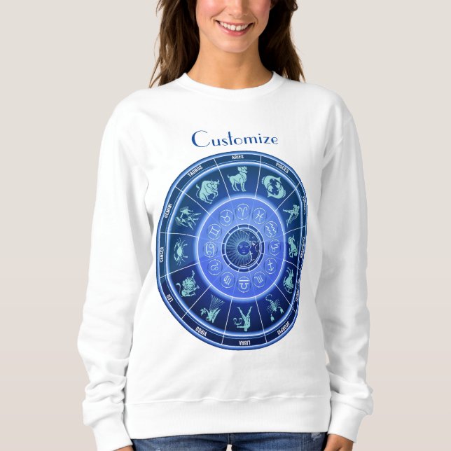 Sweatshirt Panneau solaire Zodiac Calendrier Astrologie Thund (Devant)