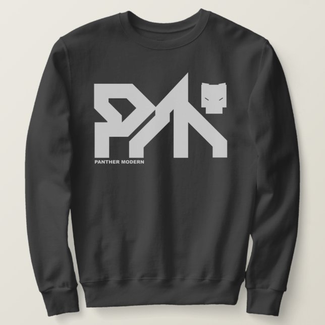 SWEATSHIRT PANTHÈRE MODERNE : D4RK GR3Y SYB3R P|_|NK (Design devant)