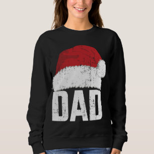 Sweatshirt Papa avec santa claus casquette assorti famille no