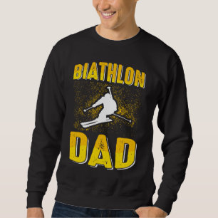 Sweatshirt Papa Biathlon  Sports d'hiver Père Biathlète Mont