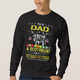 Sweatshirt Papa Boyfriend Vietnam Vétérinaire Militaires Vint