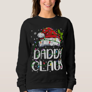 Sweatshirt Papa Claus Lumières de Noël Pyjama Famille Matchin