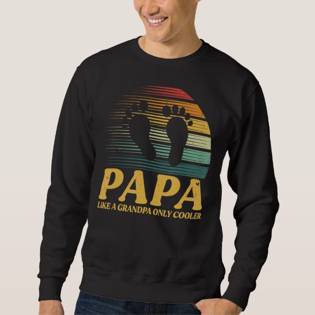 Sweatshirt Papa Comme Un Grand-Père Seulement Hommes Glacière (Devant)