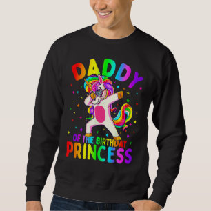 Sweatshirt Papa De L'Anniversaire Princesse Fille Dabbing Uni