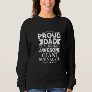 Sweatshirt Papa fiers de superbe géant schnauzer papa de chie