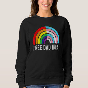 Sweatshirt Papa Gratuit Ennuis Transgenre Arc En Ciel Drapeau