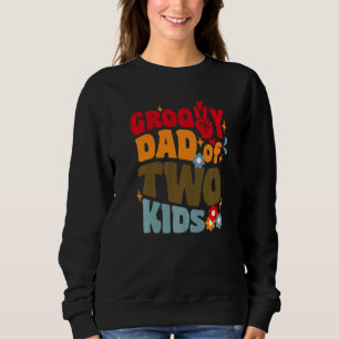 Sweatshirt Papa Groovy De Deux Enfants Rétro Ondulé 70s Vinta