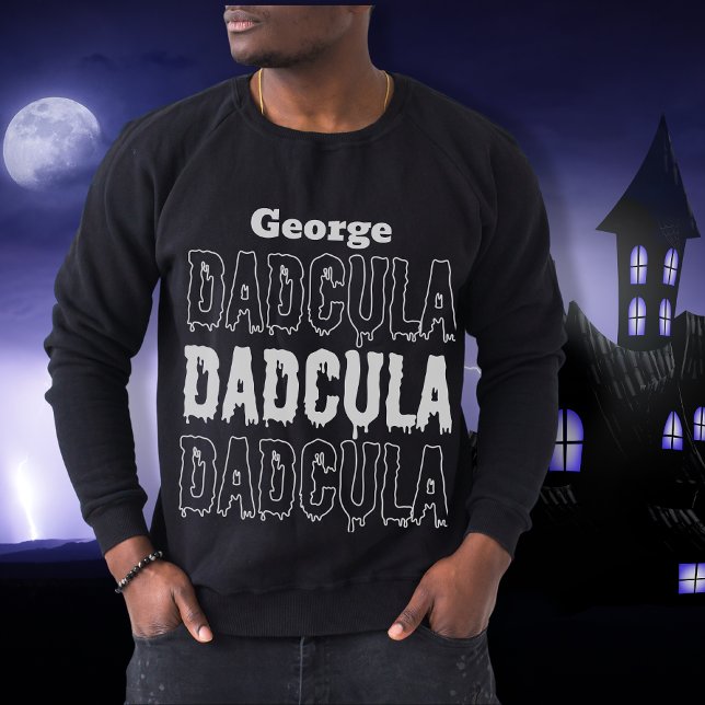 Sweatshirt Papa Halloween Dadcula tombe éffrayant foncé (Dad Halloween Dadcula fall spooky dark Sweatshirt)