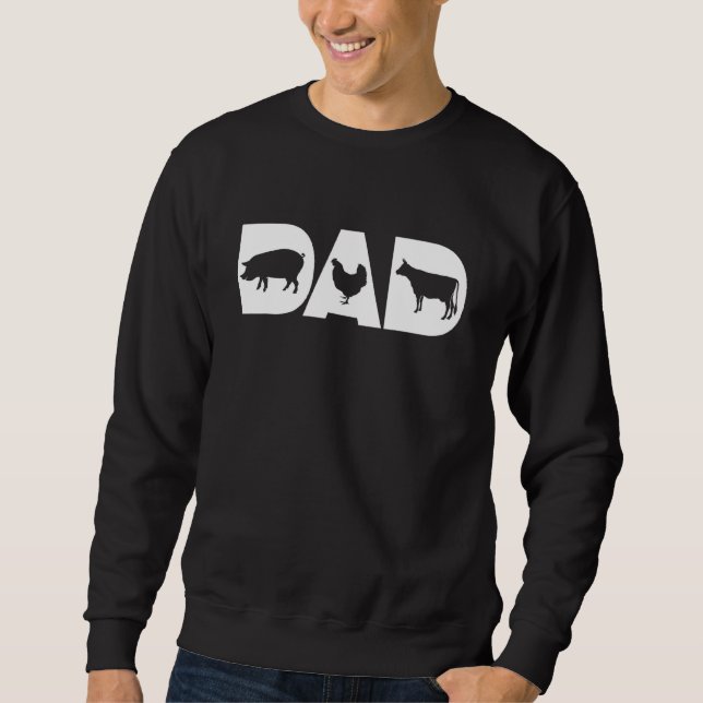 Sweatshirt Papa Le Fumeur De Viande Barbecue Grill Pères Cuis (Devant)