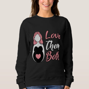 Sweatshirt Papa les aime tous les deux Anti-avortement mère e