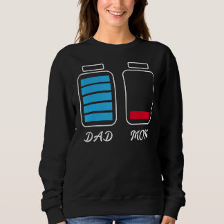 Sweatshirt Papa Maman Famille de batterie pleine basse
