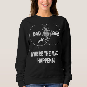 Sweatshirt Papa Mens Plaisante Où La Magie Arrive Pour Papa F
